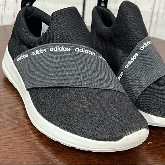 Adidas cloud foam mesh WoMen's Black Slip-On Shoes light weight & comfy 7  GUC - Picture 16 of 16